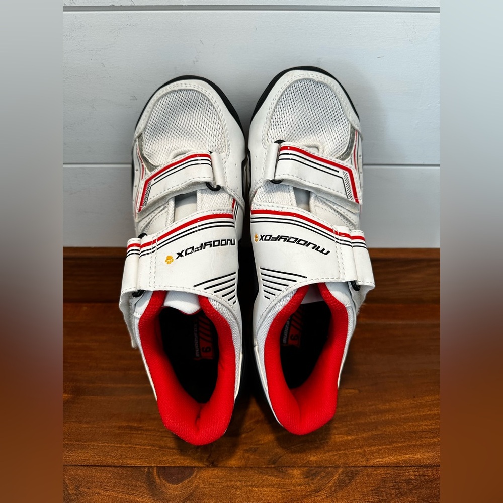 Unisex Red And White Muddyfox RBS 100 Indoor Outdoor Cycling Shoes Size 6